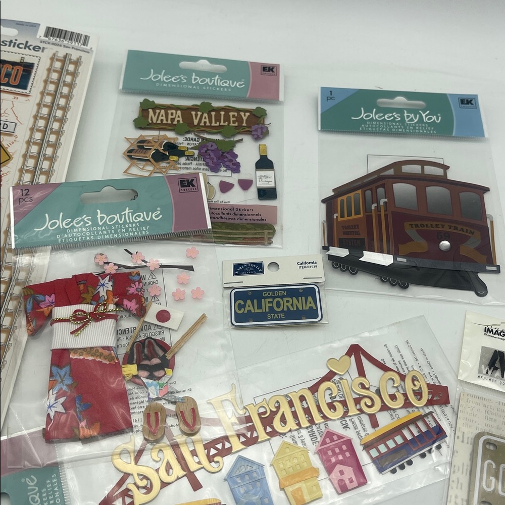 San Francisco Scrapbooking Supplies Embellishments Stickers Titles Travel New - Picture 6 of 6